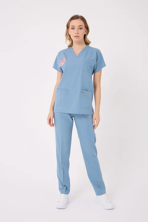 Kadın Takım Hekim/Doktor Forması Alaskan Blue