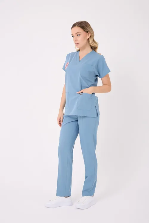 Kadın Takım Hekim/Doktor Forması Alaskan Blue