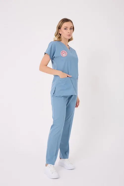 Kadın Takım Hekim/Doktor Forması Alaskan Blue