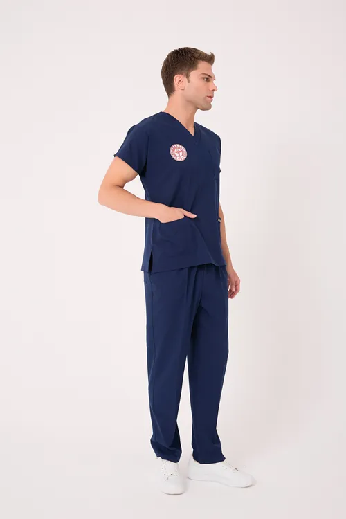 Erkek Takım Hemşire Forması Patriot Blue
