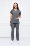 Nefmed Üniforma Greys Santana Antrasit Gri Kadın Takım